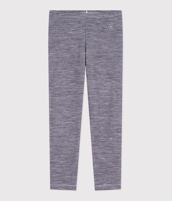 Kinderlegging van wol en katoen met strepen blauw SOIR/ MARSHMALLOW