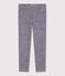 Kinderlegging van wol en katoen met strepen blauw SOIR/ MARSHMALLOW