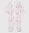 Dors-bien jungle bébé fille en coton blanc MARSHMALLOW/blanc MULTICO