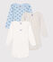 Lot de 3 bodies manches longues en coton baleine bébé variante 1
