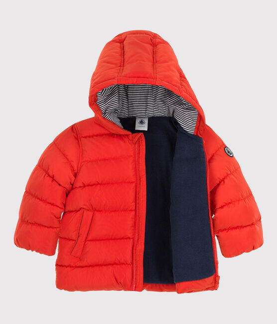 Gerecycleerd donsjasje voor baby's oranje CASIMIR