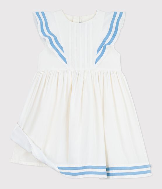 Robe sans manches enfant en coton blanc MARSHMALLOW