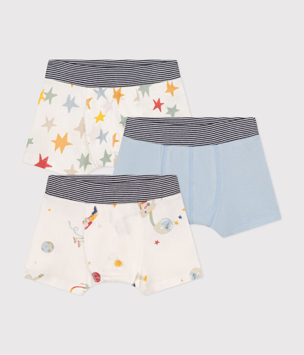 Setje met 3 katoenen boxershorts in ruimtethema voor kinderen multicouleur