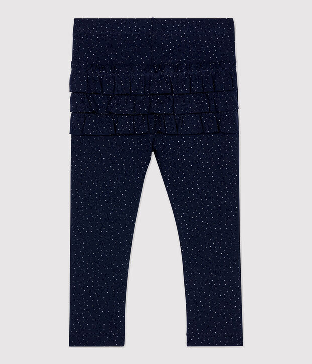 Katoenen babylegging. blauw/wit