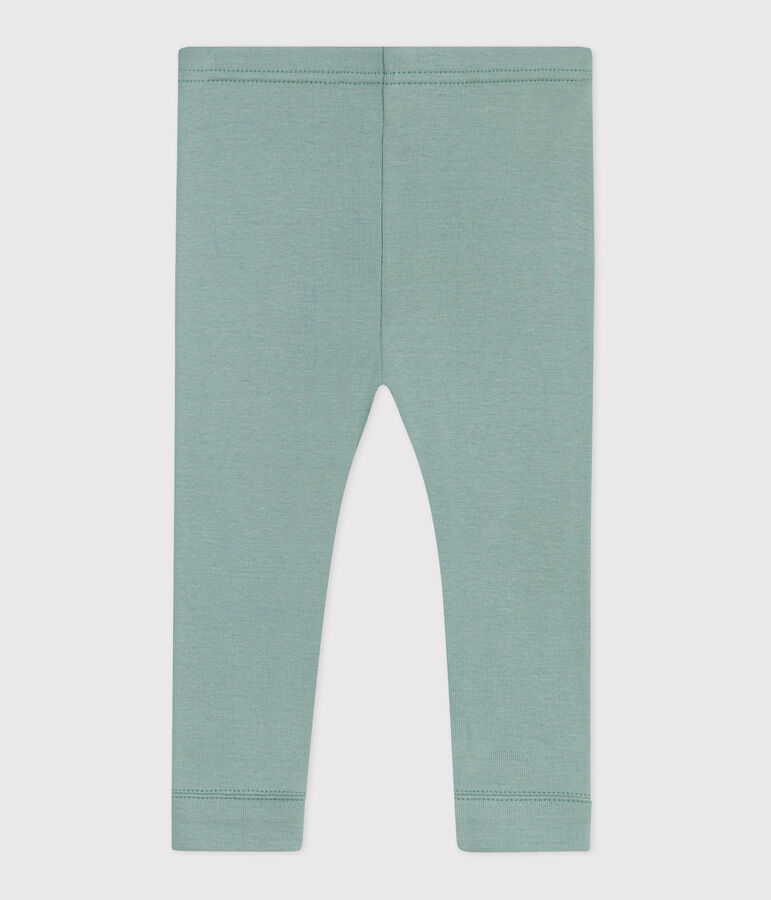 Legging b&eacute;b&eacute; en coton uni vert PAUL