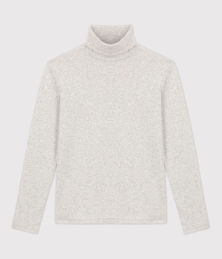 Tijdloos T-shirt met V-hals voor dames in biokatoen grijs BELUGA CHINE