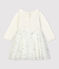 Jurk van tricot baby. wit MARSHMALLOW/grijs ARGENT