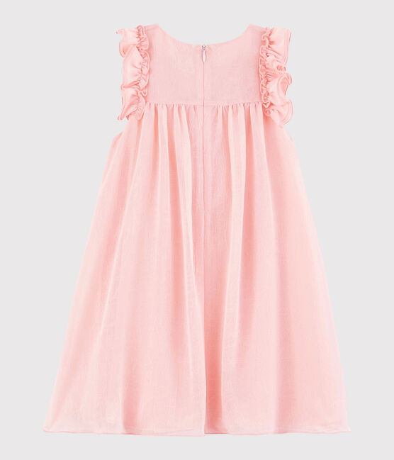 Robe cérémonie en crêpe enfant fille rose MINOIS