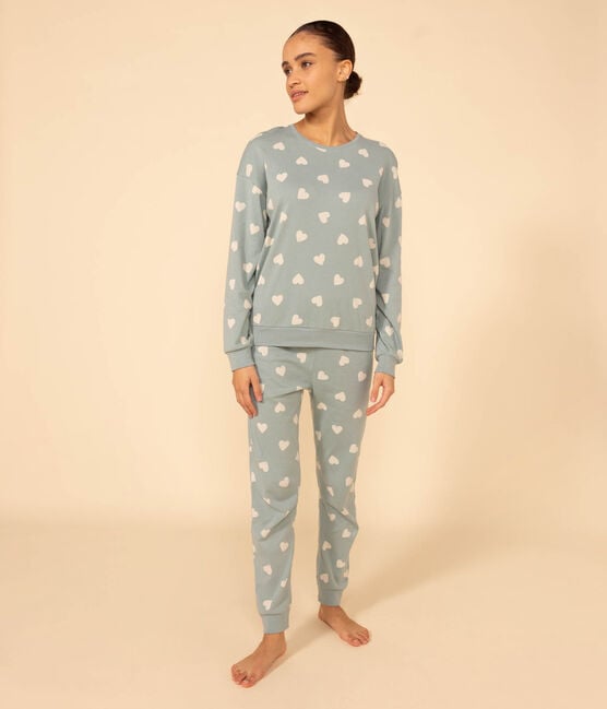 Pyjama cœur femme en coton A09ZE01