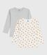 Lot de tee-shirts enfant en coton manches longues imprimé léopards