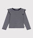 Katoenen T-shirt met lange mouwen en strepen voor kinderen