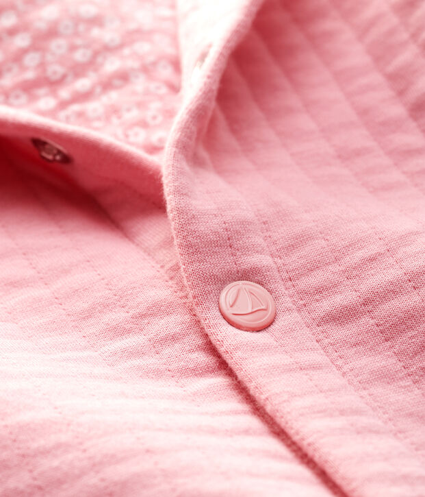 Vest van gewatteerde tubic baby. roze