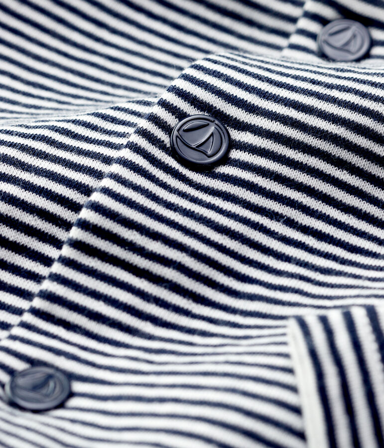 Katoenen cardigan baby. blauw SMOKING/wit MARSHMALLOW