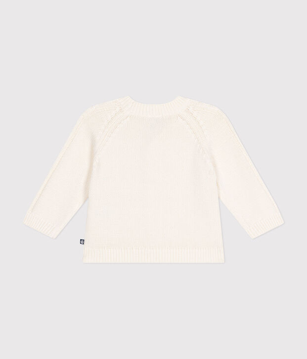 Cardigan en coton b&eacute;b&eacute; blanc