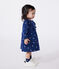 Katoenen babyjurkje met lange mouw en bloemenprint blauw MEDIEVAL/wit MULTICO