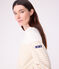 Katoenen sweatshirt met marinestrepen voor dames beige MILK/ CAJOU