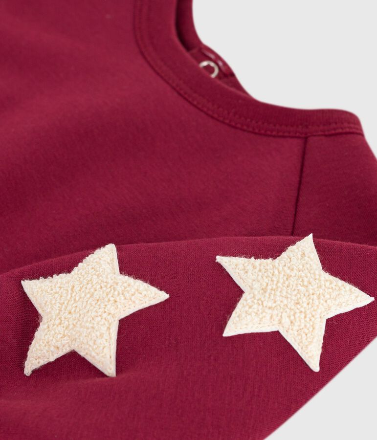 Sweatshirt b&eacute;b&eacute; en coton doux et chaud motif &eacute;toiles rouge
