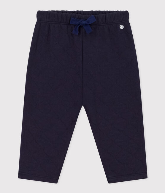 Broek in doorgestikt tubic voor baby's blauw SMOKING
