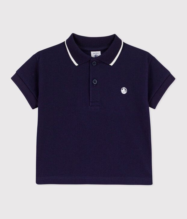 Effen katoenen babypolo met korte mouwen SOIR