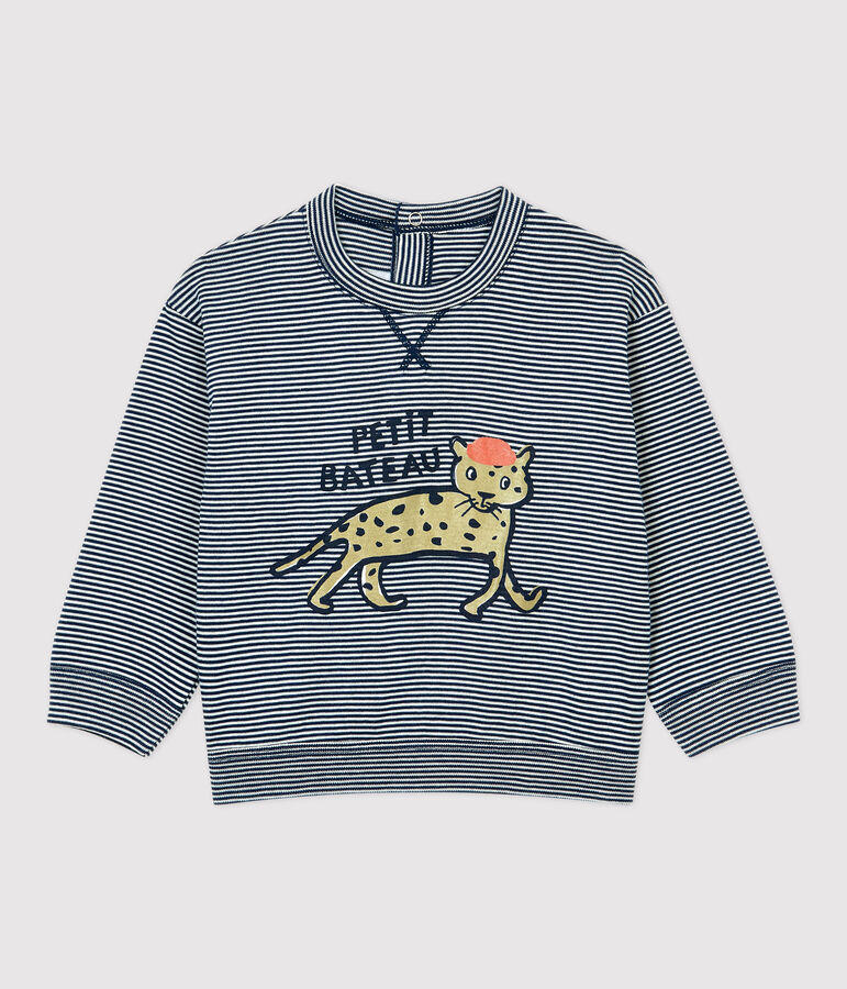 Katoenen T-shirt baby blauw MEDIEVAL/wit MARSHMALLOW