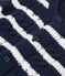 Babycardigan in gekabeld tricot blauw SMOKING/wit MARSHMALLOW