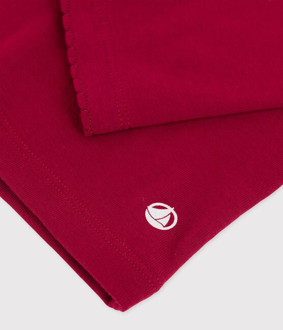 Tee-shirt à manches longues enfant fille / garçon rouge SANGRIA