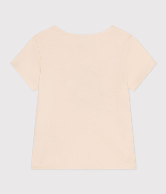 T-shirt van lichte jersey voor meisjes wit AVALANCHE/ MULTICO