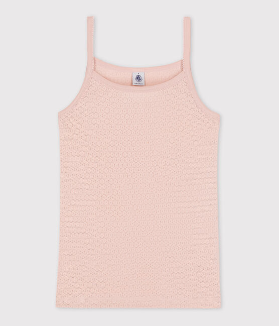 L'ICONIQUE, katoenen damesshirt met bandjes roze SALINE