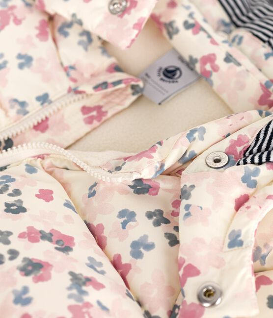 Donsjack met bloemenprint voor baby's MILK/ MULTICO