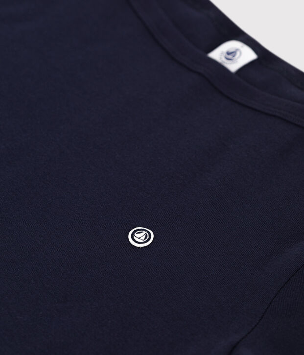 Tee-shirt Femme Iconique col amiral en coton bleu marine