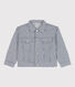 Veste en toile de coton rayée enfant fille