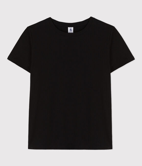 LE DROIT, katoenen T-shirt voor dames met ronde hals zwart BLACK