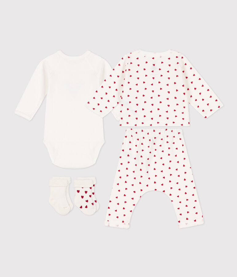 Geboortegeschenkset met hartje multicouleur