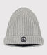 Met fleece gevoerde gebreide babymuts