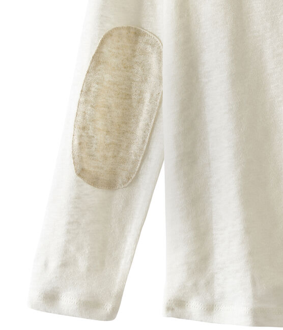 Cardigan enfant fille blanc LAIT/jaune OR