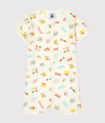 Combicourt Bebe Garcon En Cote Marshmallow Multico Petit Bateau