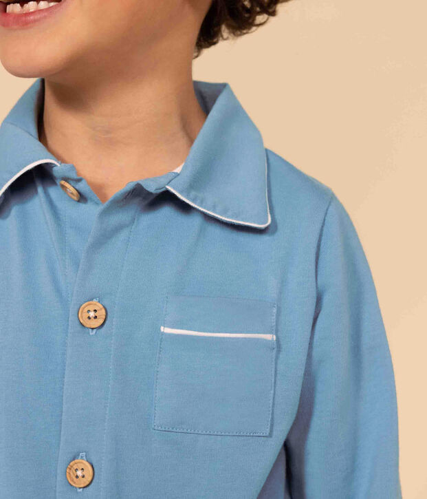 Jongenspyjama in jersey blauw