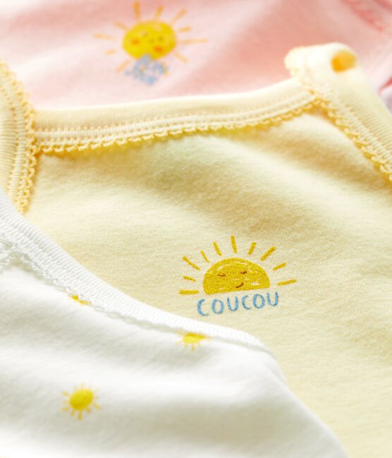 Lot de 3 bodies bretelles bébé en coton biologique variante 1