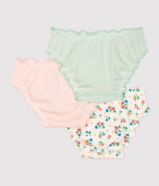 Lot de 3 culottes volantées imprimé fleuri petite fille en coton biologique variante 1