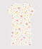 Pyjacourt imprimé fruits d'été petite fille en coton biologique blanc MARSHMALLOW/blanc MULTICO