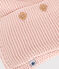 Gebreide uniseks babycardigan in ribbelsteek roze SALINE