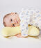Katoenen babypyjama met busjesprint wit MARSHMALLOW/wit MULTICO