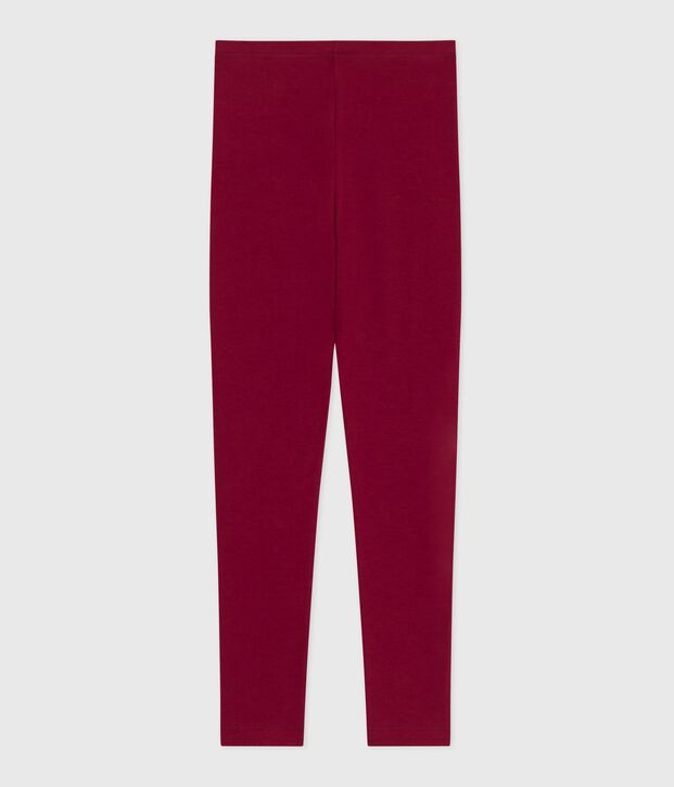 Legging enfant en coton uni rouge