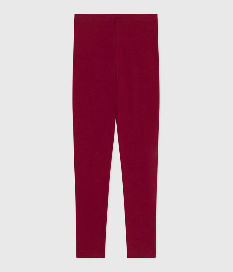 Legging enfant en coton uni rouge