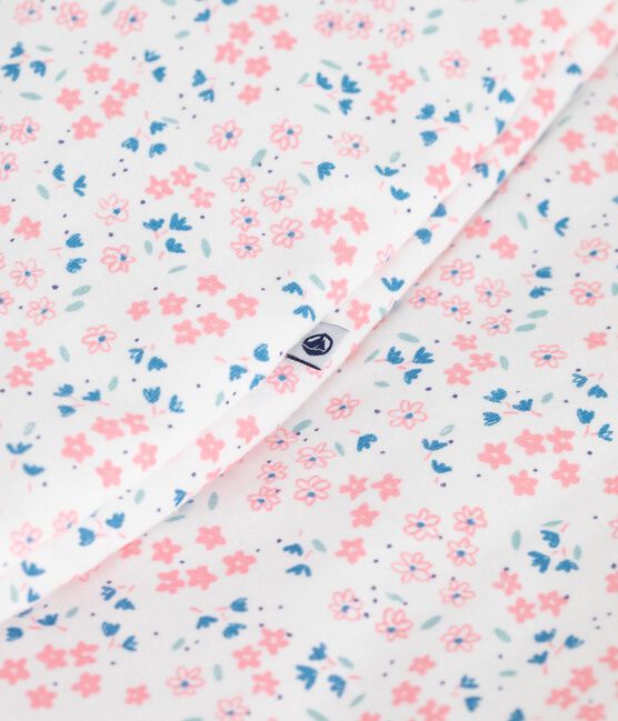 Katoenen babytrappelzakje met bloemetjesprint TOG 2 wit MARSHMALLOW/wit MULTICO