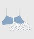 Lot de brassières enfant en coton imprimé pommes