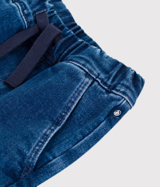 Kinderbroek van denim groen BRUT MOYEN
