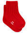 Chaussettes en côtes bébé mixte rouge TERKUIT