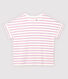 Gestreept dames-T-shirt van katoen/linnen
