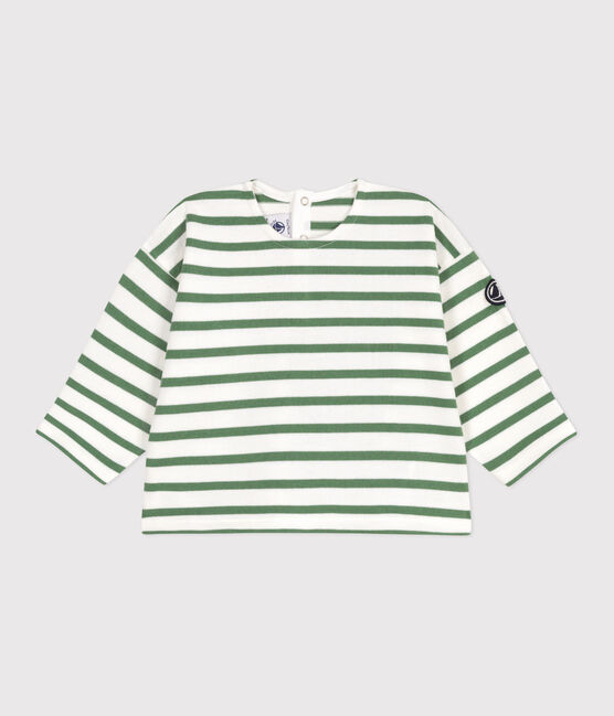 Baby matrozentopje van dik katoen groen MARSHMALLOW/ PALMERAIE